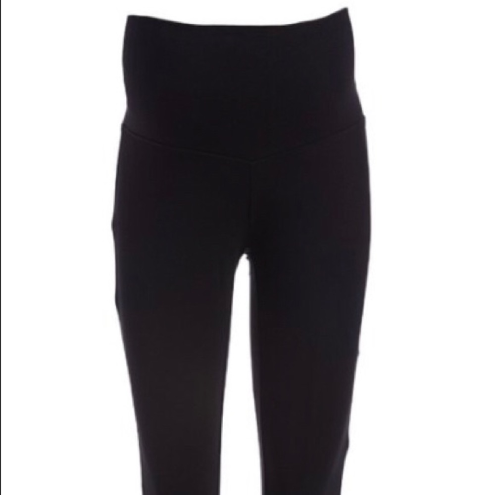 Black Maternity Yoga Flare Pants
